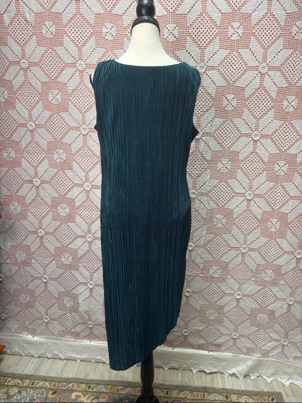 Jessica Pleated Asymmetrical Tunic Top – Teal | Size L (16) - Picture 7 of 10